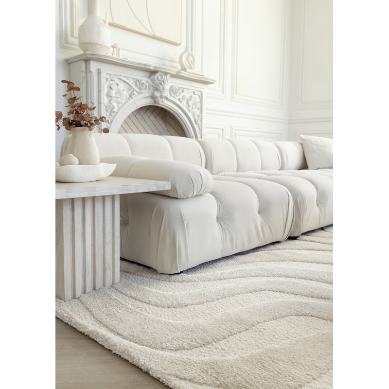Tapis texturé Marrisha Luxury, Rectangle 5 pi 3 po x 7 pi 7 po