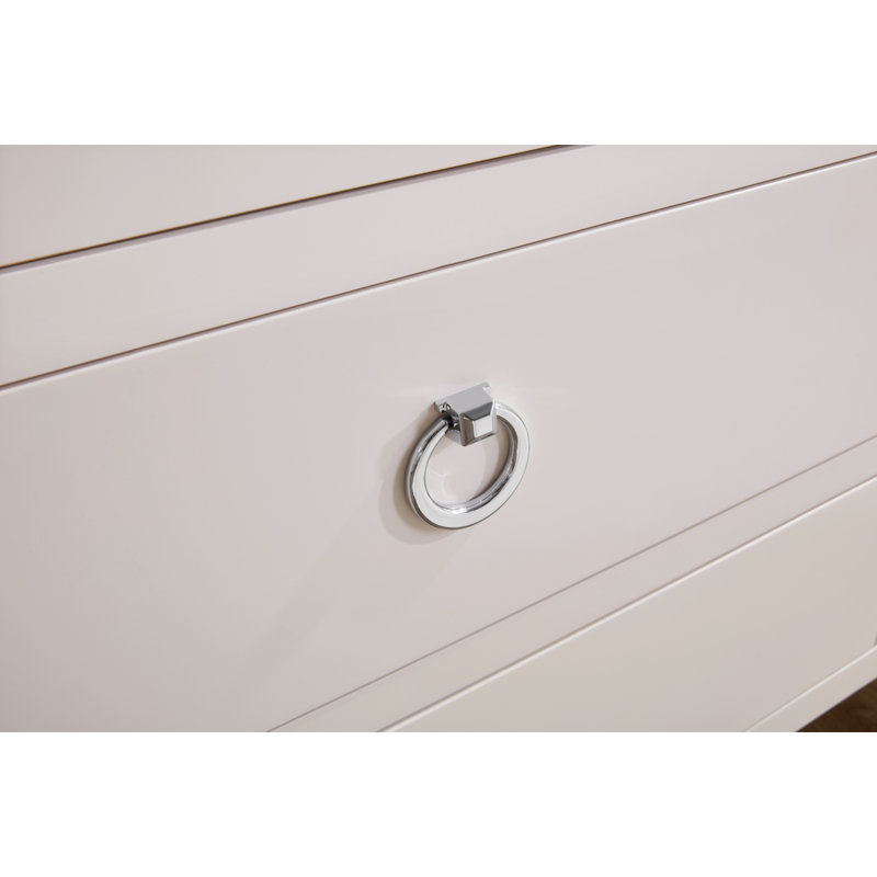 60" Solid Wood Sink Vanity With 1" Artificial Stone Top, Polished Chrome, Dreamy White