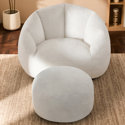 Bean Bag Chair - with Ottoman, High Density Support Structure. by Trule