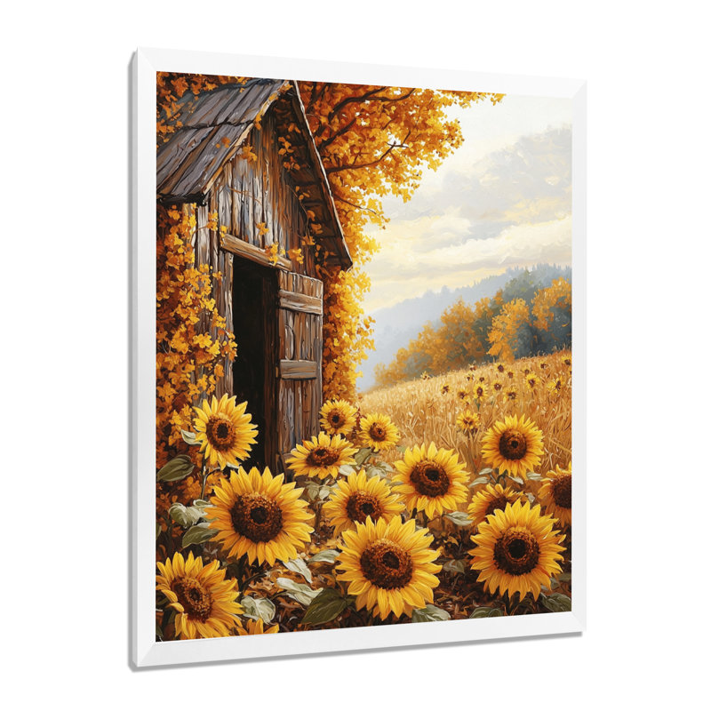 Dorianne - Floral Wall Art, 32" H x 24" W, Single Picture Framed Print, White