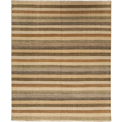 Wool Striped Area Rug