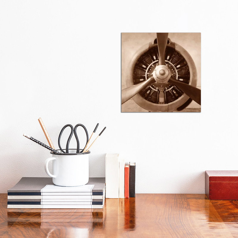 Aviation II - Print on Canvas, 66.04 cm H x 66.04 cm W x 1.91 cm D, Wrapped Canvas