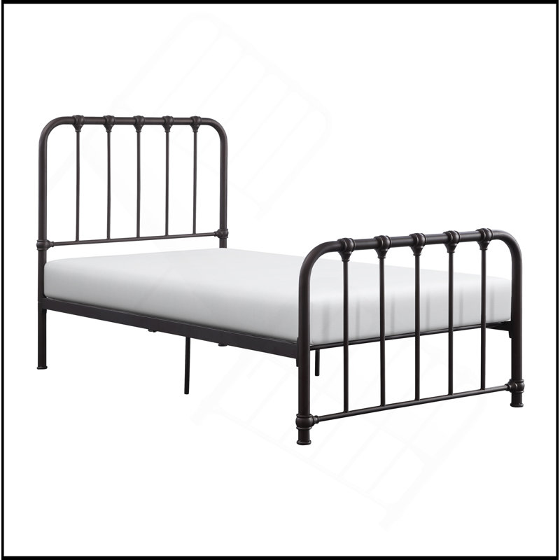 Calvero Metal Platform Bed, Queen, Antique Bronze