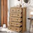 Dalraj Farmhouse Dresser with 6 Drawers and Metal Handles