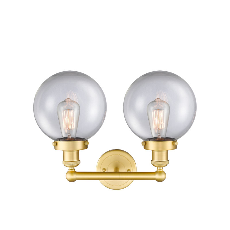 Alphonsa 2 - Light Dimmable Vanity Light, Clear, Satin Gold