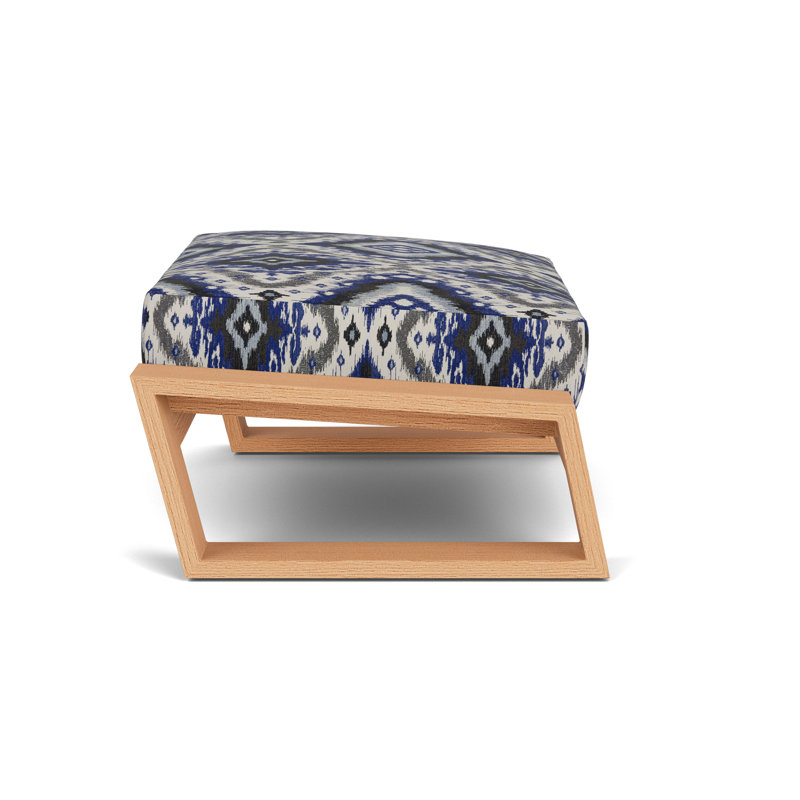 Pursuit Rectangle Outdoor Ottoman Patio Ottoman, Yoko Mediterranean