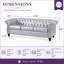 Canapé Chesterfield 3 places 84,65 po Aurelia-1814288481