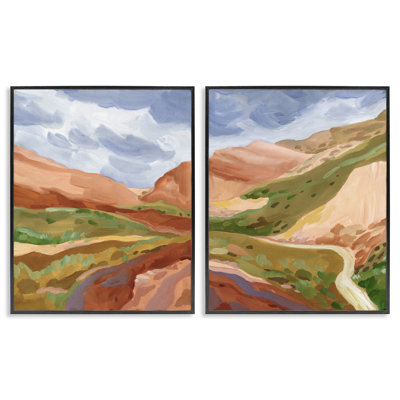 Arizona Perspectives, ensemble de 2 giclées Western Canyon, conception de Victoria Barnes