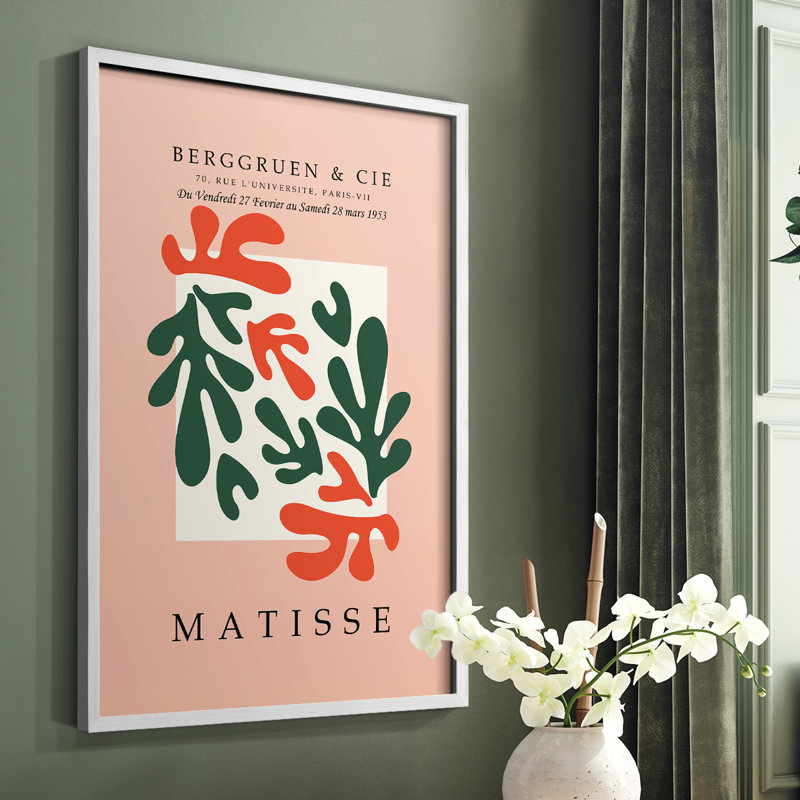 Impression encadrée Matisse Cccxxx - Bois massif, Blanc, H 10 po x l 8 po