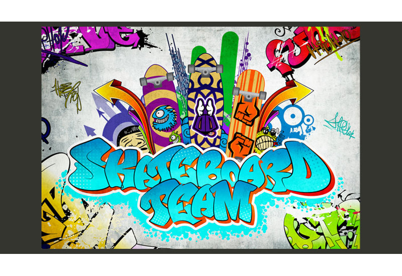 Skateboard Team 2.45m x 350cm Wallpaper