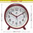 Table Clock Round Plastic Tabletop Clock with Alarm Function 5.75 Inches-2002405681