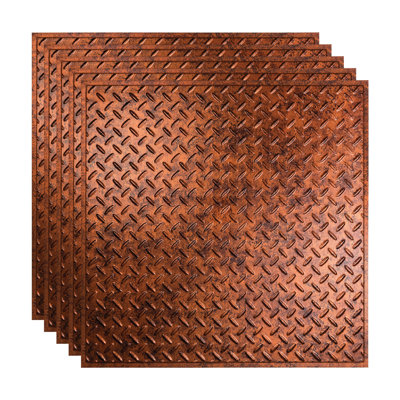 24'' L x 24'' W Textured Vinyl Drop-In Ceiling Tile