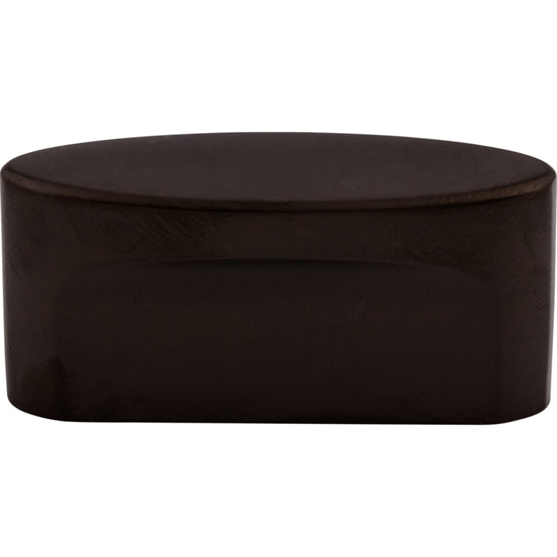 Oval Slot Oval Knob, 1 1/2" Knob Diameter, Oiled Rubbed Bronze