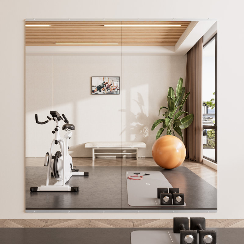 Rectangle Full Length Wall Mirror Home Gym Mirror Tempered Glass Mirror, 72" x 36", 2