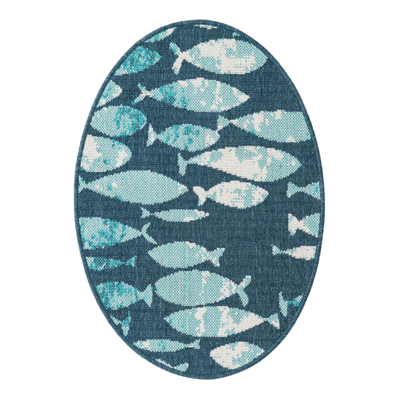 Tapis d'extérieur intérieur / extérieur Coastal, Ovale 2 pi x 3 pi 1 po
