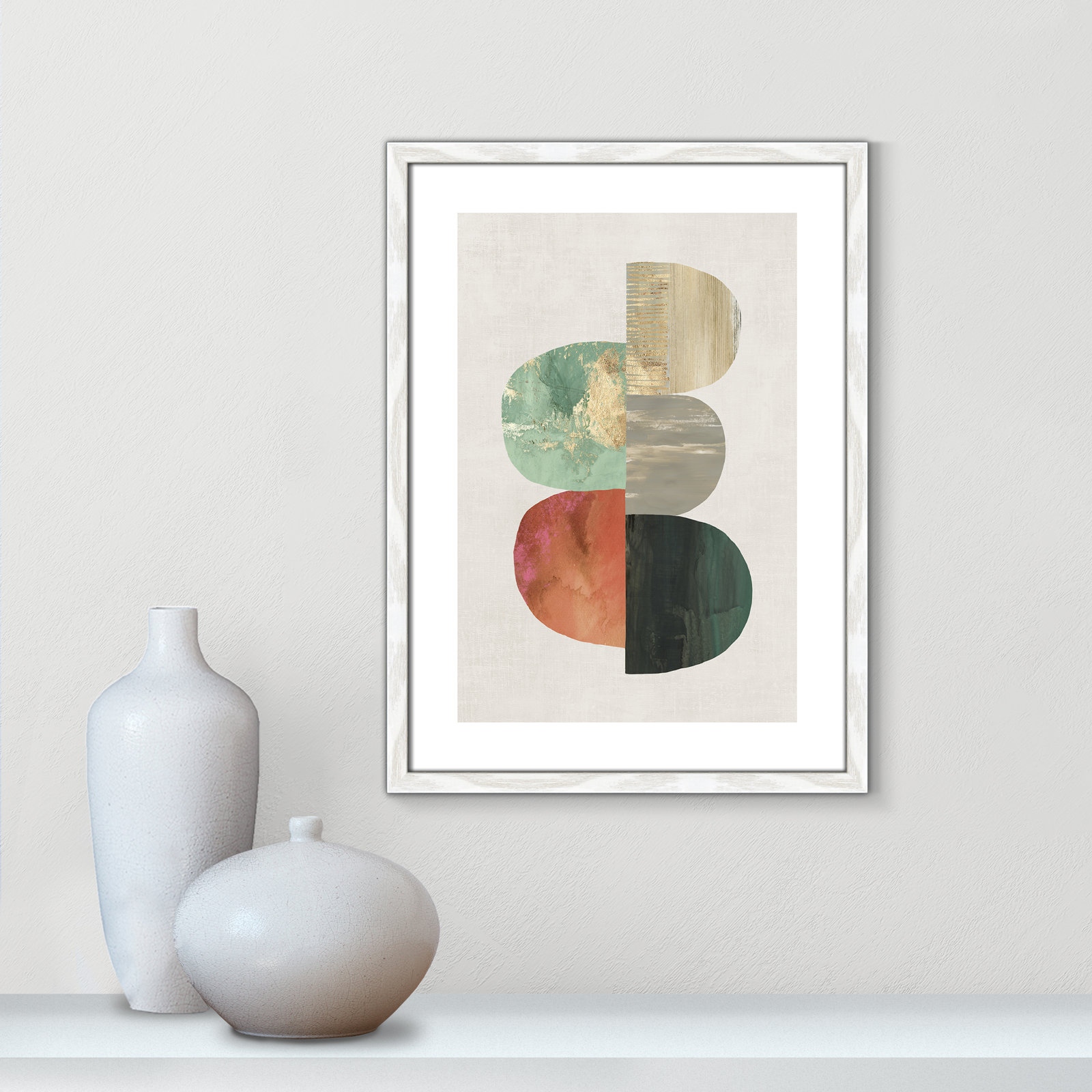 Evolving Energy I - Painting Print, Picture Framed Paper, 23" H x 17" W, Silver