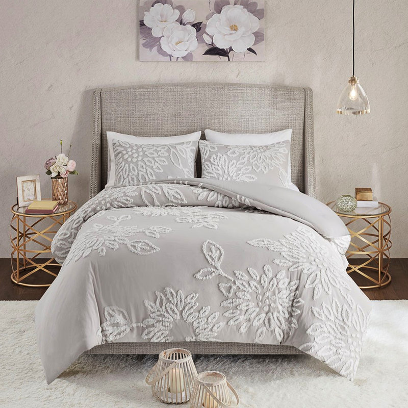 Housse de couette en coton chenille très grand / très grand