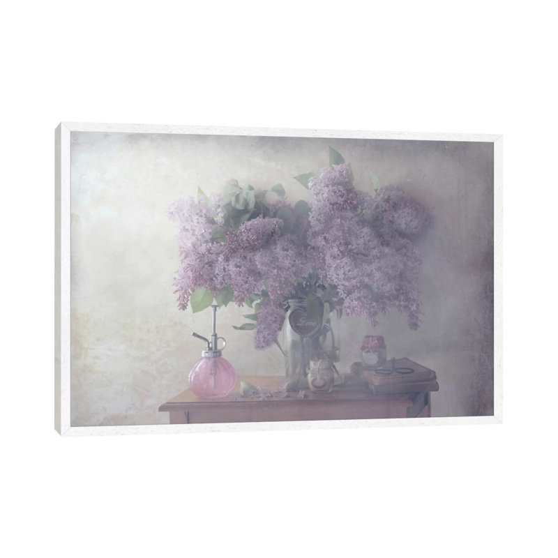 Sweet Lilacs 1 Piece Wall Art on Canvas, 101.6 cm H x 66.04 cm W, White Framed