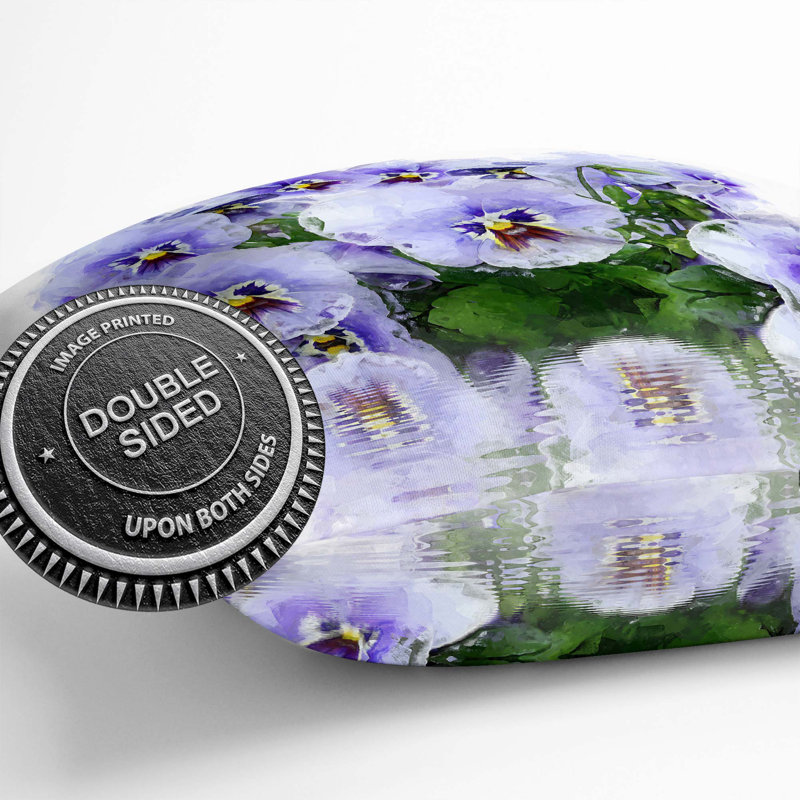 Floral Square Cushion, 40cm H x 40cm W x 15cm D