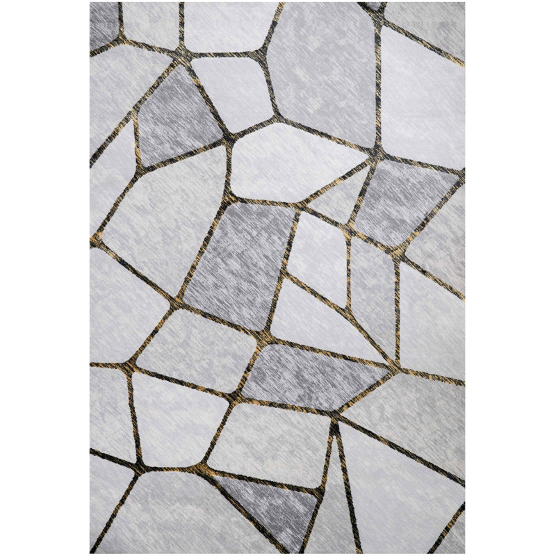 Boudreaux Geometric Area Rug, Rectangle 80 x 150cm