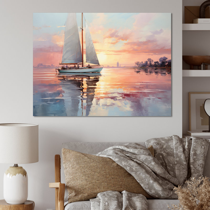 Voilier Dreamy Regatta II - impression, H 24 po x l 32 po x P 1 po, Toile tendue