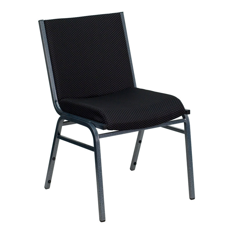 Gunther Heavy Duty Multipurpose Stacking Chair, Black