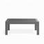 Table basse d'extérieur en métal toutes saisons 43 po x 24 po avec plateau et cadre d'aspect bois-1707328187