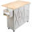 45 Inch Rolling Kitchen Island Cart With Solid Wood Top, Drop Leaf, Storage Cabinet, And Drawer - White Portable Kitchen Table On Wheels With Spice And Towel Racks | Gift Idea-1645150616-1645150617