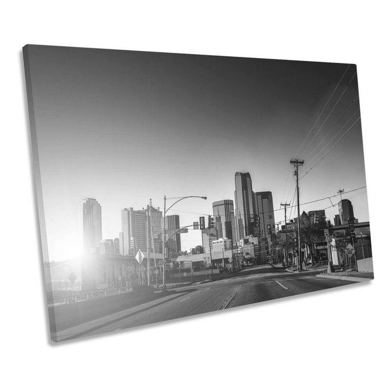 Dallas Texas Sunset City - Wrapped Canvas Print, 30.5cm H x 45.7cm W x 2cm D