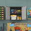 Armoire de rangement murale en métal avec porte verrouillable et 1 tablette pour garage, bureau, assemblage requis-1148119737