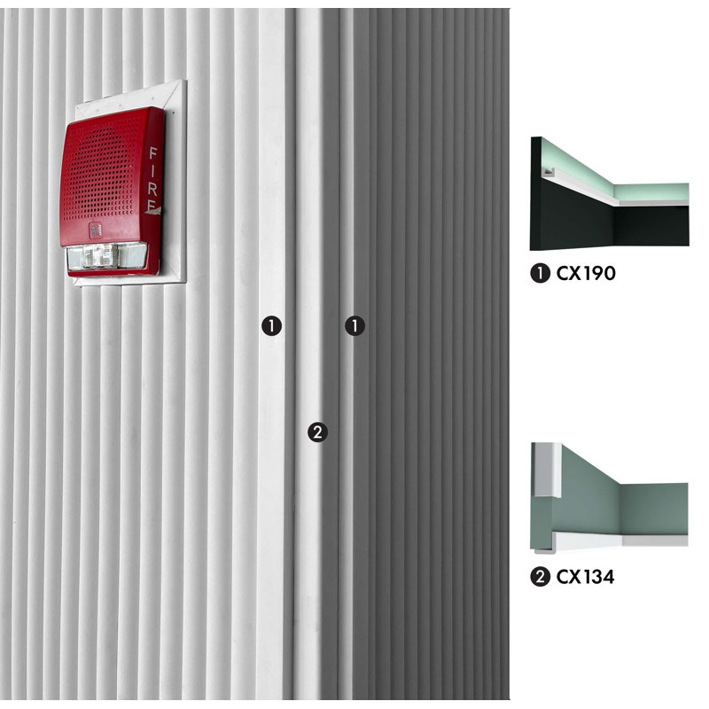 1/2 in D x 9-7/8 in W x 78-3/4 in L Primed White Polyurethane Panel Moulding