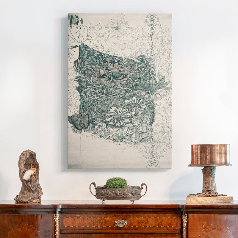 Vintage Abstract Print CXXXIII -Gallery Wrapped Canvas, H 13 po x l 9 po