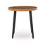 Table de bout ronde Izon, design moderne, métal brun noir 22 pouces