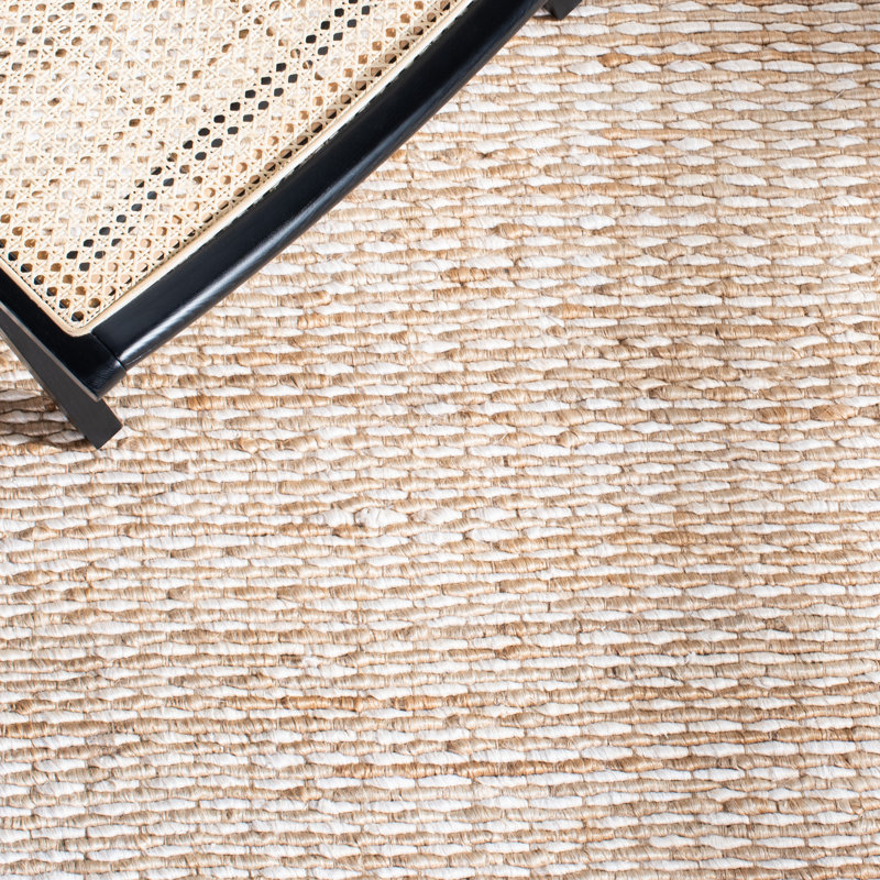 Andreu Hand-Woven Jute/Sisal Natural Area Rug, Rectangle 3' x 5'