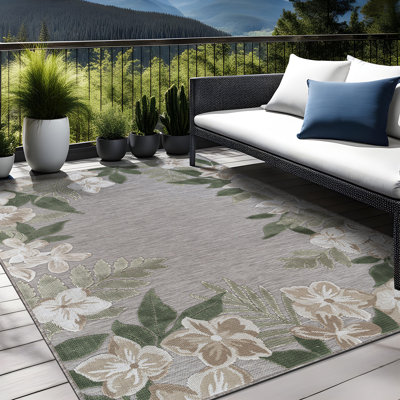 Tapis floral d'intérieur pour l'extérieur