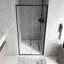 Porte de douche à cadre pivotant noir mat 32-36 "x H 72"-118698696