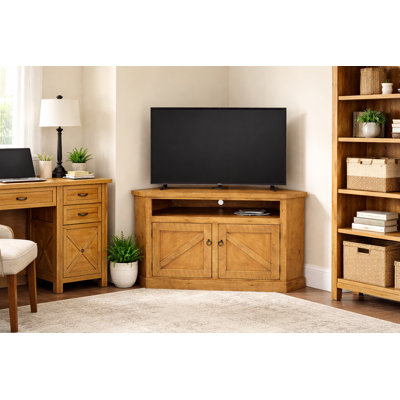 Bordeaux Unfinished Corner TV Stand for TVs up to 65"