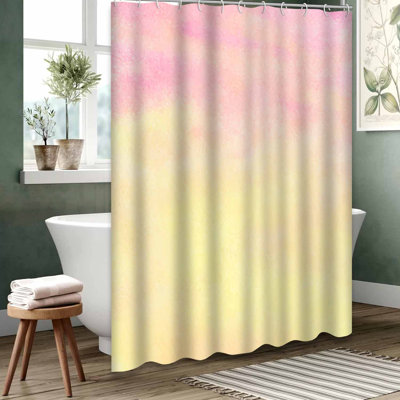 Rideau de douche transparent transparent, rideaux de douche pour la salle de bain avec 12 crochets