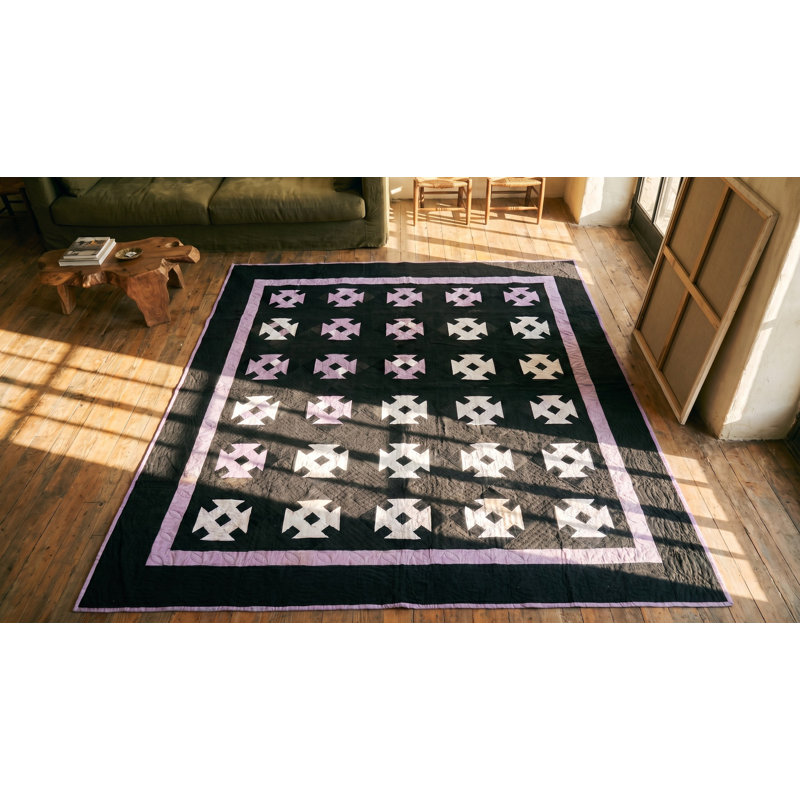 Antique Quilt American Knotted Rug