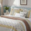 Ensemble de courtepointe en percale de coton 6 pièces avec coussins Yellow King / Cal King-119417008-119417003