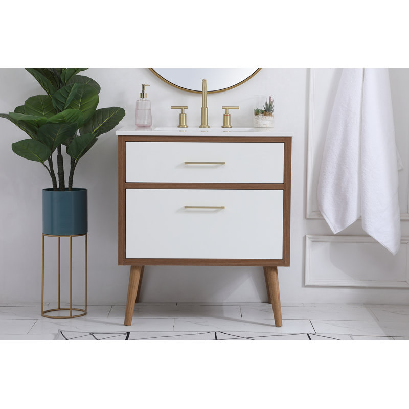 Ensemble de meuble-lavabo simple 30 po Burkley, Blanc