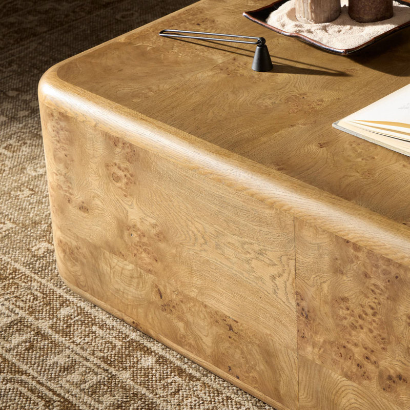 Talessi Square Coffee Table-Wheat Medium Burl Oak