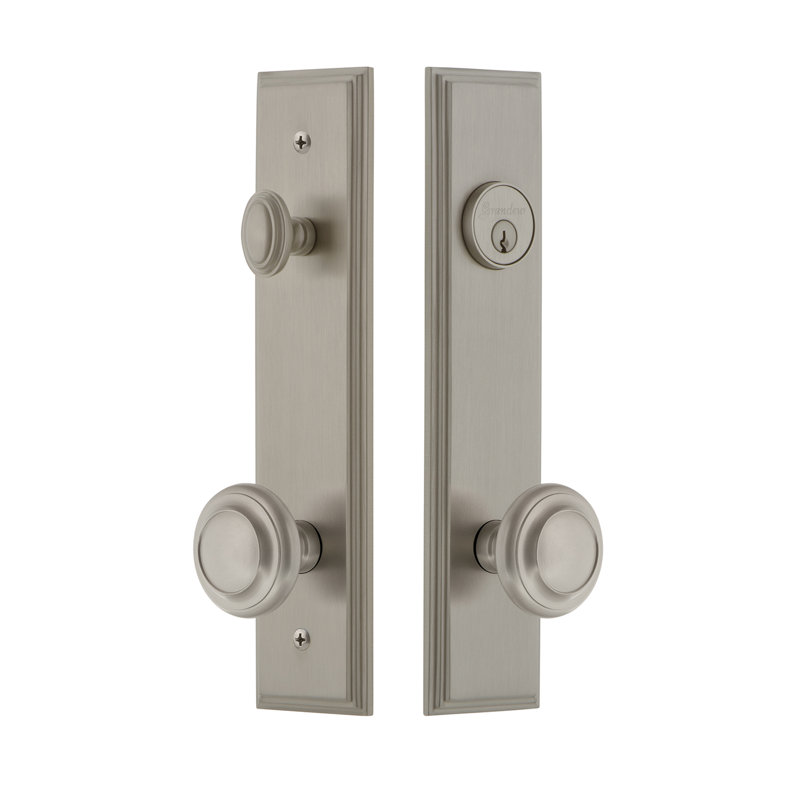 Ensemble d'entrée complet Carré, Nickel satiné, 2,375 po