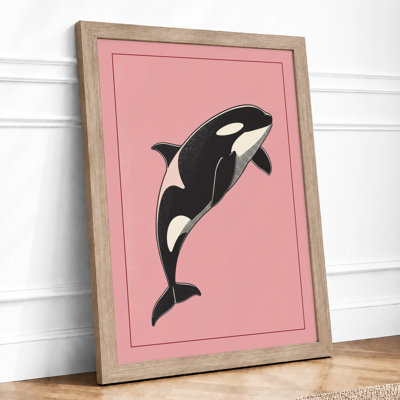 Leaping Orca Modern - Framed Print