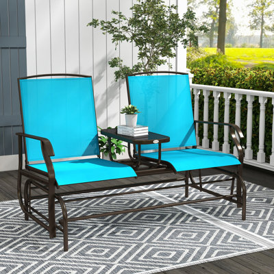 Banc oscillant d'extérieur avec table centrale Outsunny