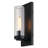 Grantley 12.5 in. H 1-Light Matte Black Transitional Outdoor Wall Sconce made of Durable Steel, Clear Glass Shade, LED Compatible, Use for Exterior Porch Patio Front Door or Garage