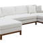 Canapé modulaire Valiant en chenille ivoire avec 4 coussins Valiant