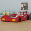 Lit de voiture de course, lit plateforme en forme de voiture avec roulettes