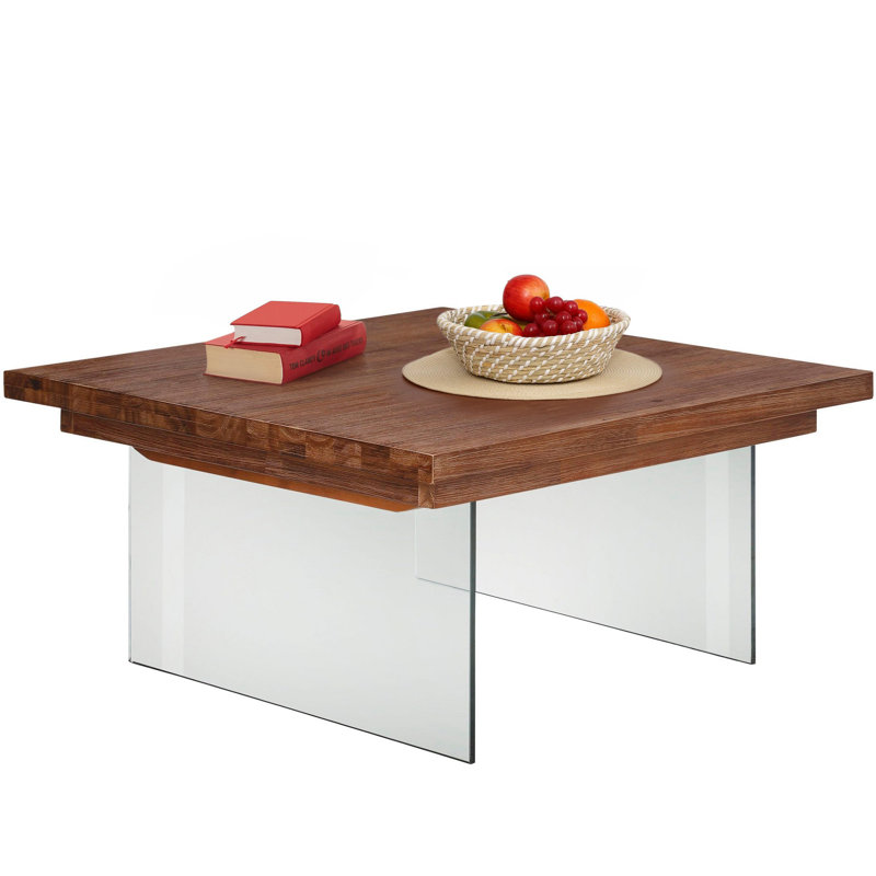 Courser Solid Wood Coffee Table, Brown, H40 x L60 x W60cm