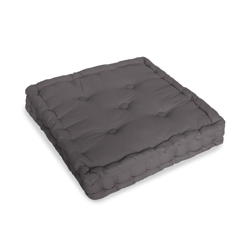 100% Cotton Booster Armchair Seat Pads Cushion, Charcoal